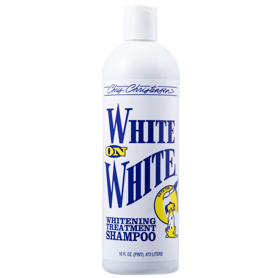 White on White Whitening Treatment Dog Shampoo, Groom Like a Professional, Brightens White, Safely Removes Yellow & Other Stains, All Coat Types, Made in USA, 16 oz.
