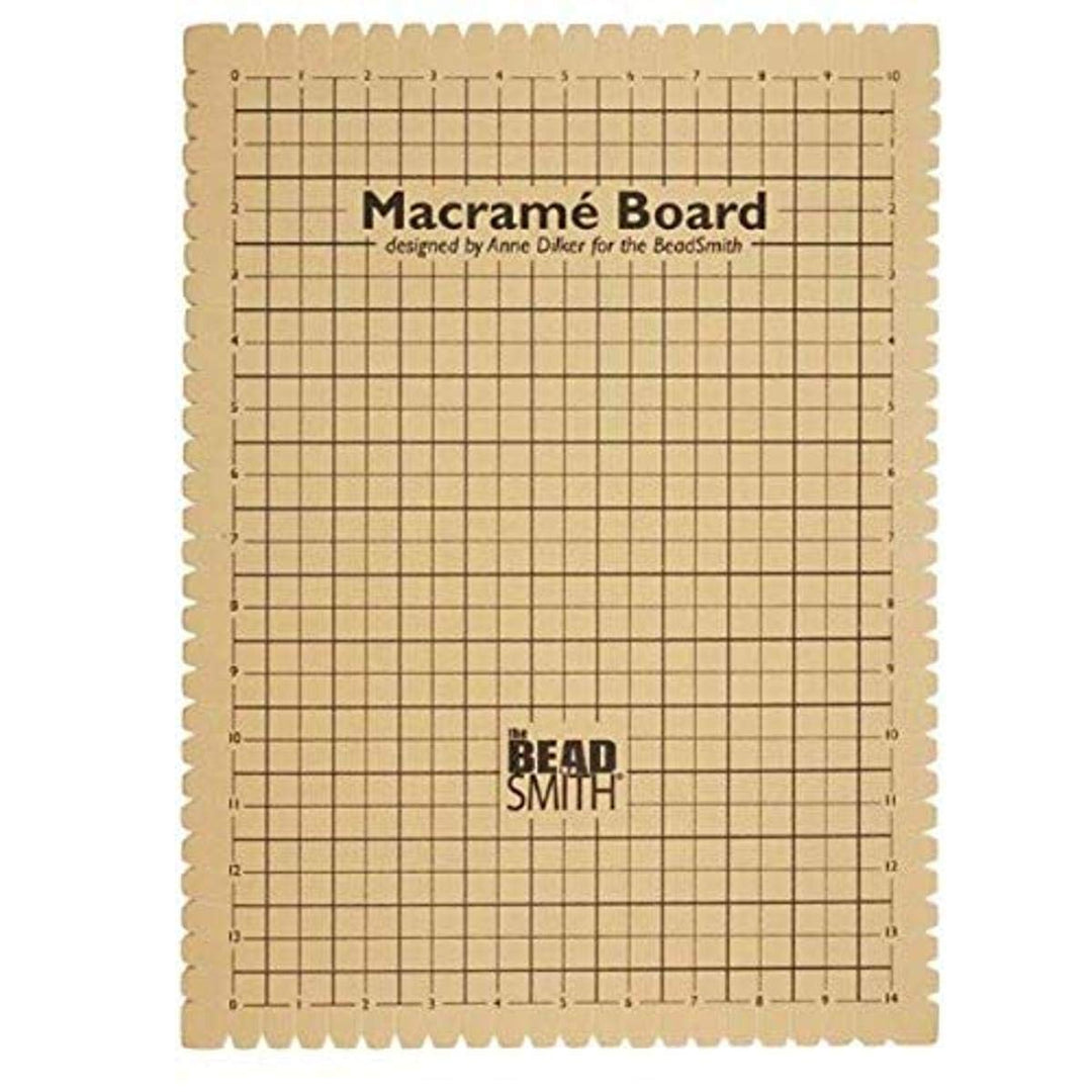 Macrame Board, 11.5 x 15.5 inches, 0.5-inch-Thick Foam, 10x14 Grid for Measuring, Bracelet Project with Instructions Included, Create Macrame and Knotting Creations