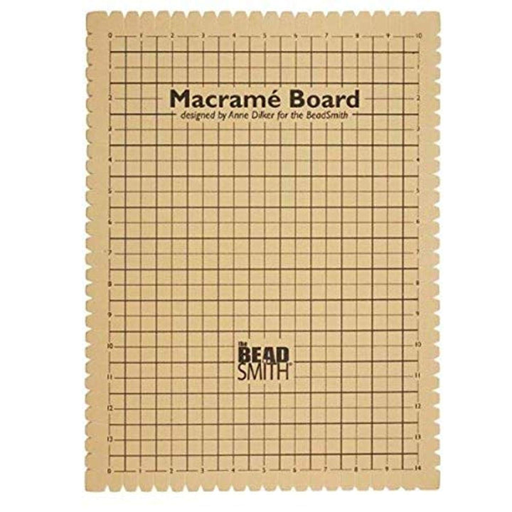 Macrame Board, 11.5 x 15.5 inches, 0.5-inch-Thick Foam, 10x14 Grid for Measuring, Bracelet Project with Instructions Included, Create Macrame and Knotting Creations