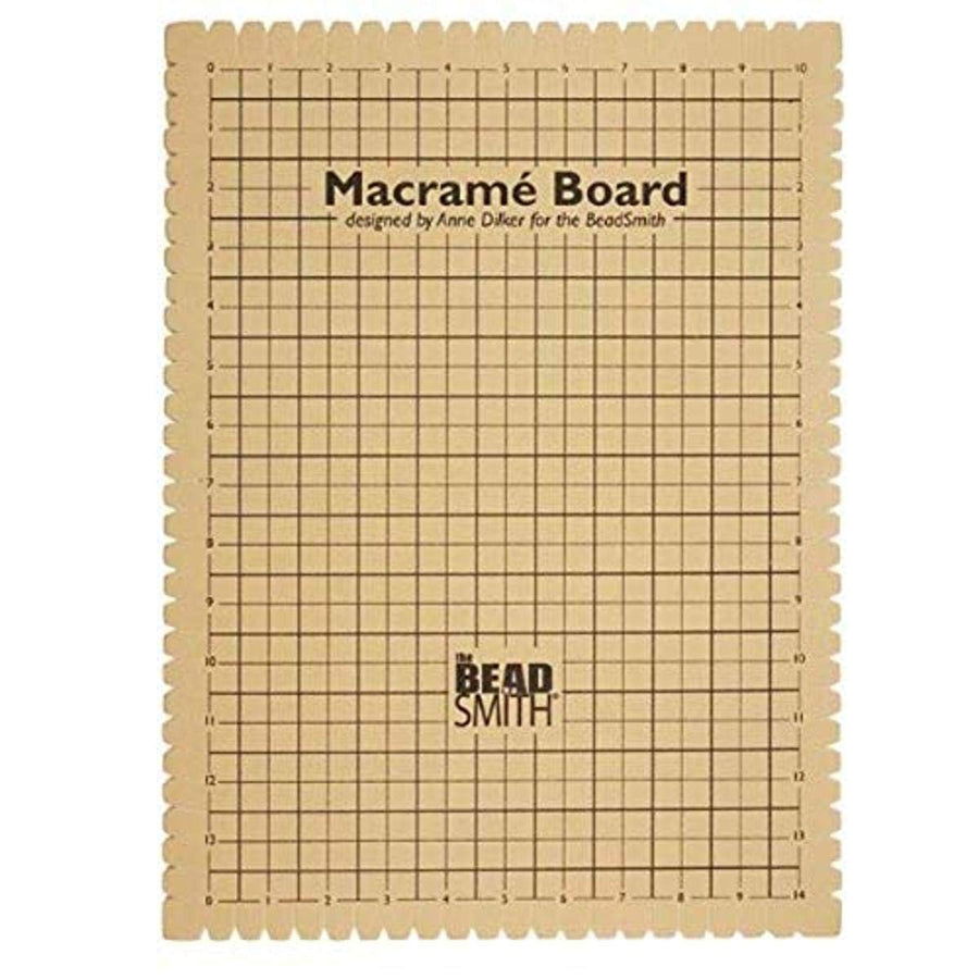 Macrame Board, 11.5 x 15.5 inches, 0.5-inch-Thick Foam, 10x14 Grid for Measuring, Bracelet Project with Instructions Included, Create Macrame and Knotting Creations