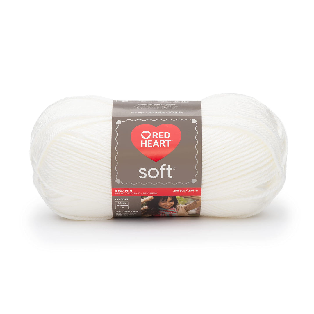 Soft White Yarn - 3 Pack of 141g/5oz - Acrylic - 4 Medium (Worsted) - 256 Yards - Knitting/Crochet
