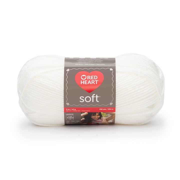 Soft White Yarn - 3 Pack of 141g/5oz - Acrylic - 4 Medium (Worsted) - 256 Yards - Knitting/Crochet