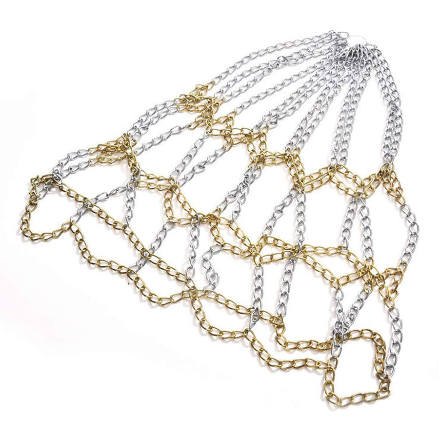 Galvanized Steel Chain Basketball Net, Chain Goal Basketball Net Replacement, Heavy Duty 12 Hooks Basketball Net Hoops, for Outdoor Indoor Standard Training Sports Goods