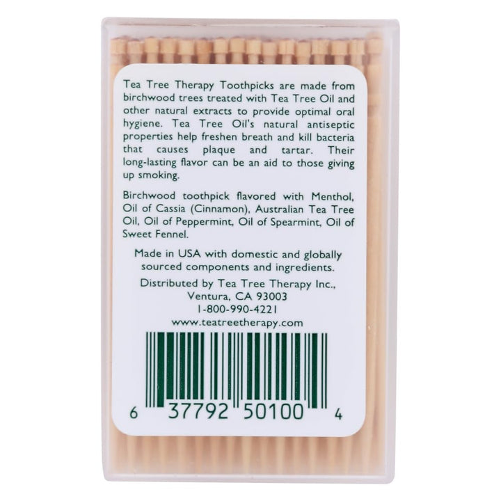 , Toothpicks Mint Tea Tree, 100 Count
