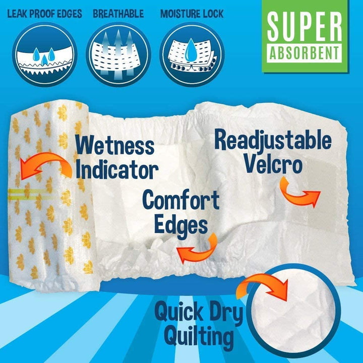 Disposable Male Dog Diapers - Super Absorbent, Leak-Proof Pee Wraps - Adjustable Fit, Comfortable Design, Advanced Moisture Control, and Wetness Indicator - Extra Large (20 Count)