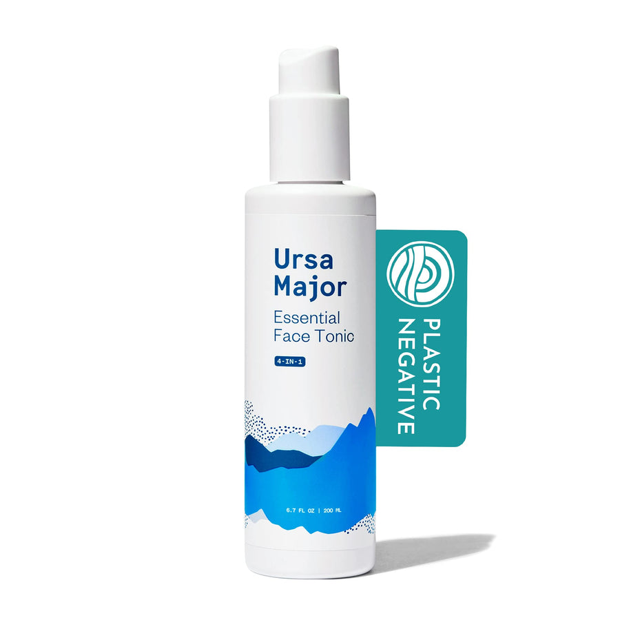 Essential Face Tonic with Spray Cap | 4-in-1 Natural Toner to Cleanse, Exfoliate, Soothe and Hydrate | 6.7 Ounces