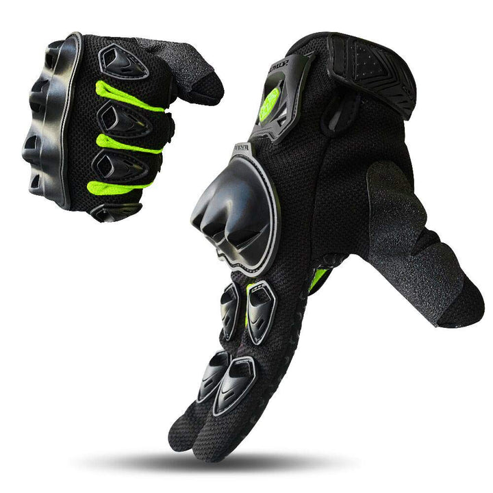 Motorcycle Gloves Men Full Finger Breathable Mesh Motorbike Gloves Hard Knuckle Touchscreen Motocross Sport Gloves for BMX ATV MTB Racing Cycling