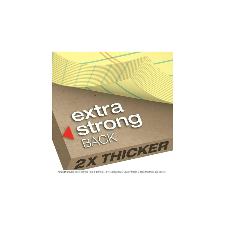 Evidence Dual Ruled Pad, Legal Ruling, Size 8.5 x 11.75 Inches, Canary Paper, 100 Sheets Per Pad (20-243)