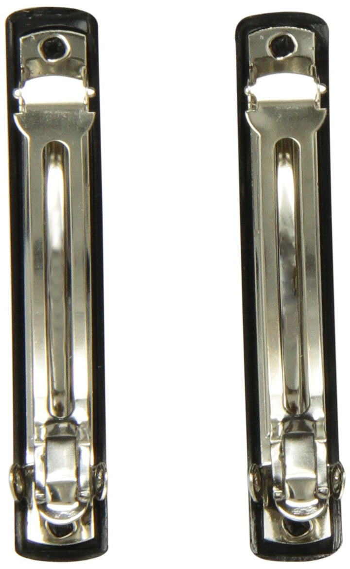 Small Gallia Bar Barrettes In Black Or Colors Pair