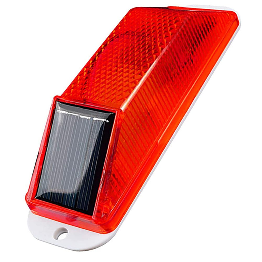 Solar Strobe Warning Light Sensitive LED Warning Lamp Super Bright IP54 Waterproof Light Control Flashing Beacon Barricade Construction Safety Road Signs Flash Traffic Lights (Red)