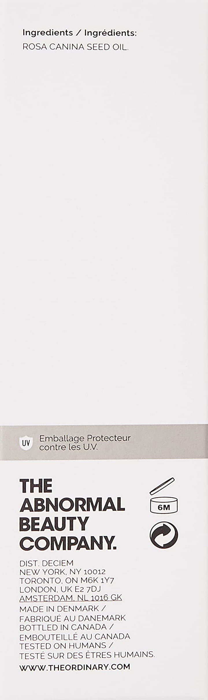 The Ordinary 100% Organic Cold-Pressed Rose Hip Seed Oil, Addresses Signs of Aging by Improving the Appearance of Uneven Skin Tone, Supporting Skin Elasticity, 1 Fl Oz