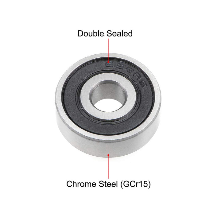 626-2RS Deep Groove Ball Bearing 6x19x6mm Double Sealed ABEC-3 Bearings 5-Pack