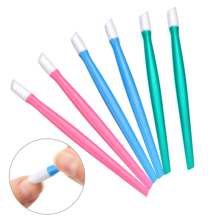 50 Pieces Rubber Nail Cuticle Pusher Plastic Handle Nail Cleaner Nail Tools for Men and Women Christmas Valentine s Day Giving(Classic Colors)