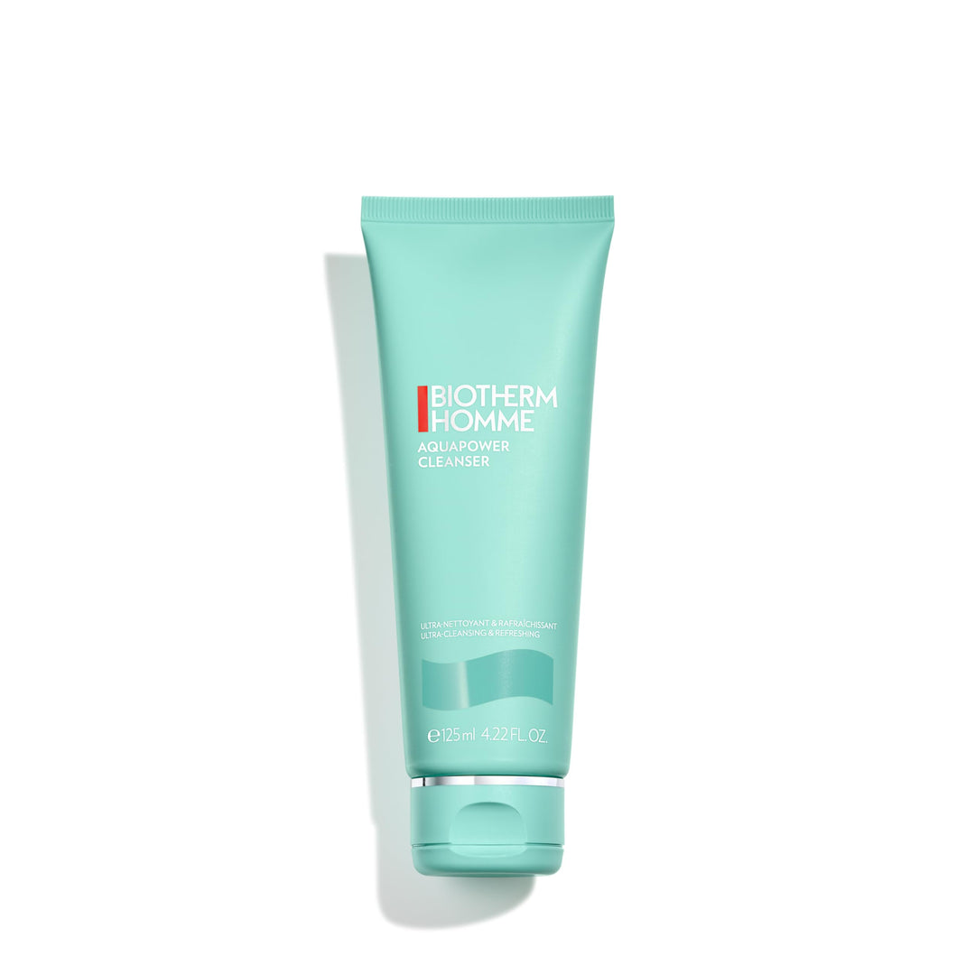Homme Aquapower Cleanser for Oily and Dry Skin with Oligo Elements for Clean, Fresh, Hydrated Skin, Suitable for all Skins, for Fresh Skin Ready for Shave, Tube, 4.2 Fl. Oz.