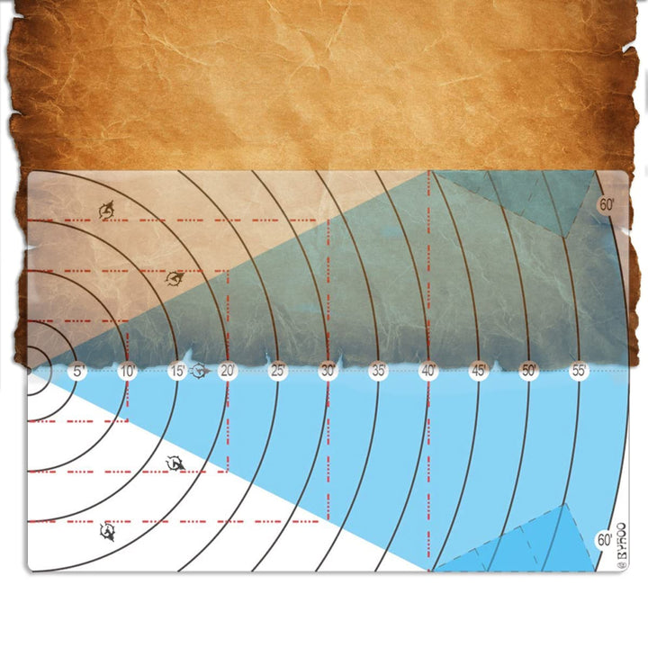 Spell AOE Damage Template DND Area Effect Markers Upgraded 60ft AOE Area Damage Measure Tool Tabletop Game Mat Accessories for Dungeons and Dragons 5E Pathfinder