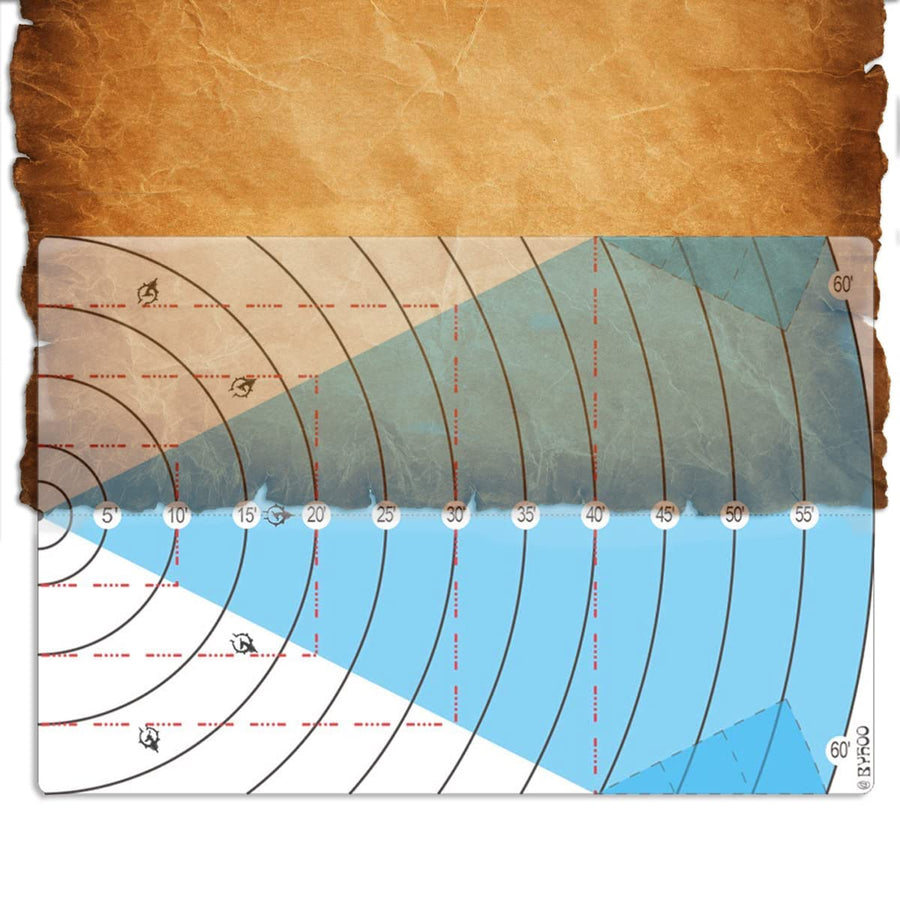 Spell AOE Damage Template DND Area Effect Markers Upgraded 60ft AOE Area Damage Measure Tool Tabletop Game Mat Accessories for Dungeons and Dragons 5E Pathfinder