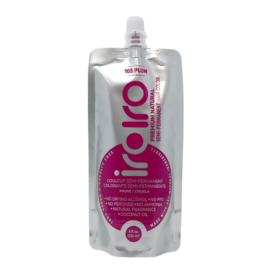 IROIRO Premium Natural Semi-Permanent Hair Color 105 Plum (8oz)