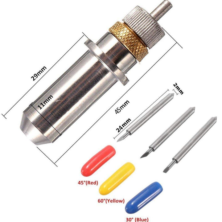 15pcs 30/45/60 Degree Vinyl Cutter Blade for Roland Cutting Plotter with Blade Holder - Tool Accessories Drill Bits - 15 x Blades for Cutting Plotter