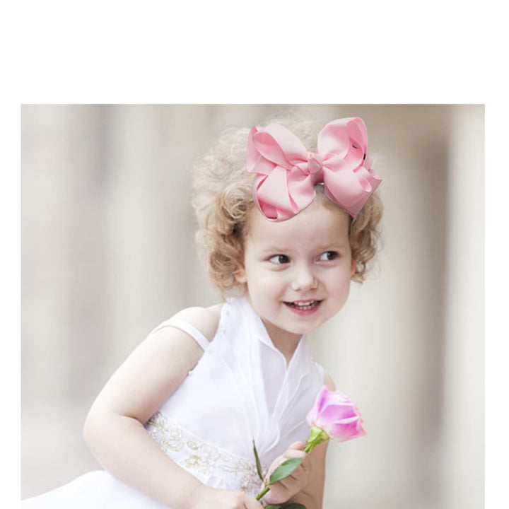 30PCS Girls Hair Accessories - Glitter Grosgrain Ribbon 4.5Inch Alligator Clips in Pairs for Toddlers and Kids