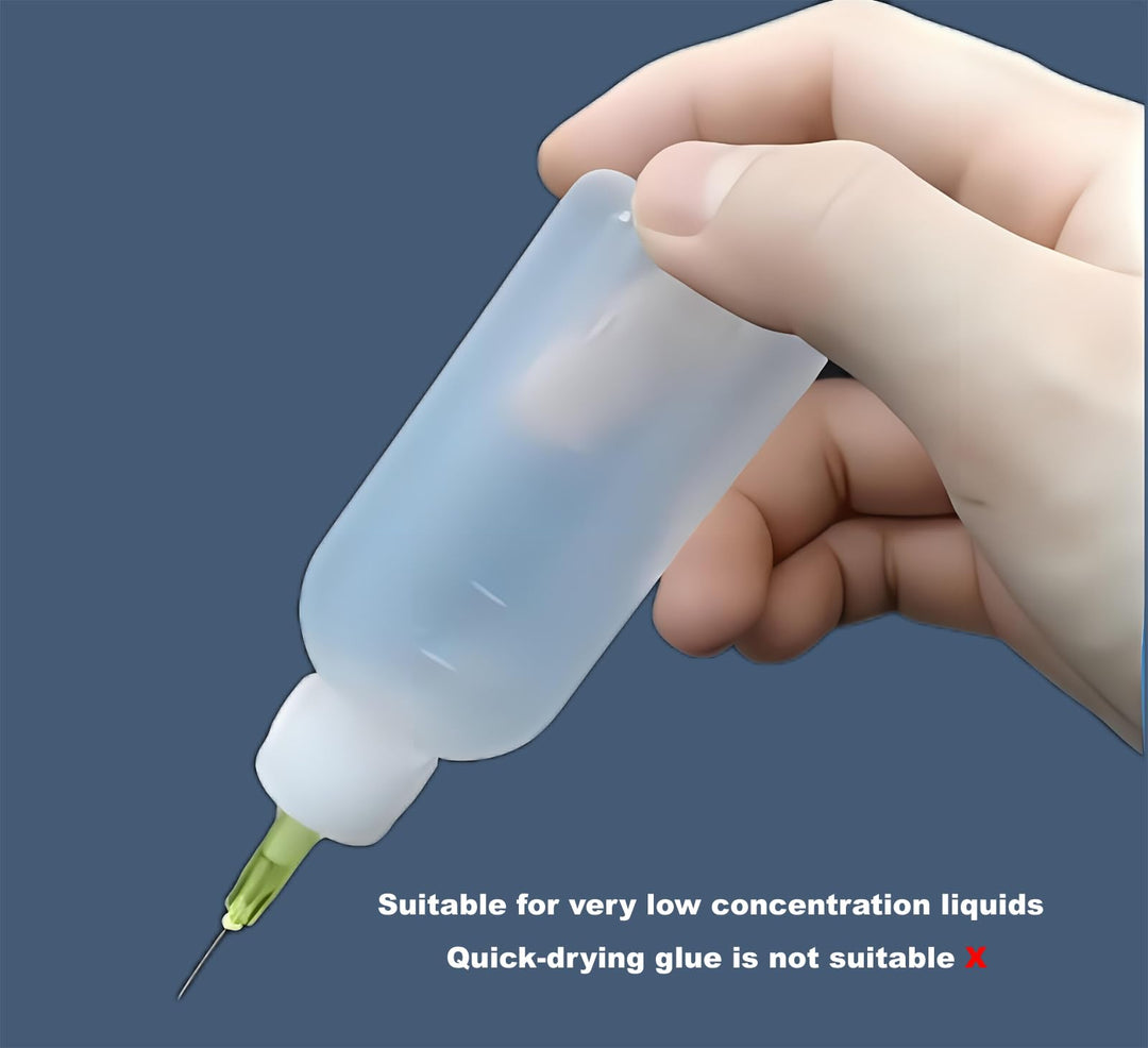 0.25 Inch Synthetical Microtrace Blunt Tip Dispensing Needle with Luer Lock,Precision Acidified Stainless Steel,Match Low Viscosity Liquids,4 Different Sizes,20 PCS