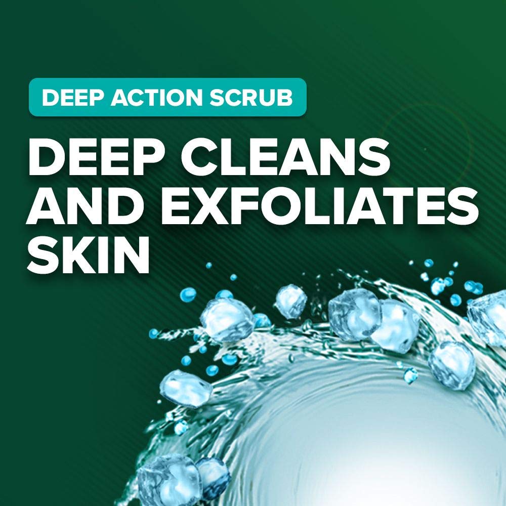 Exfoliating Men's Body Wash Shower Gel, Deep Action Scrub - 18 fluid ounce (4 Pack)