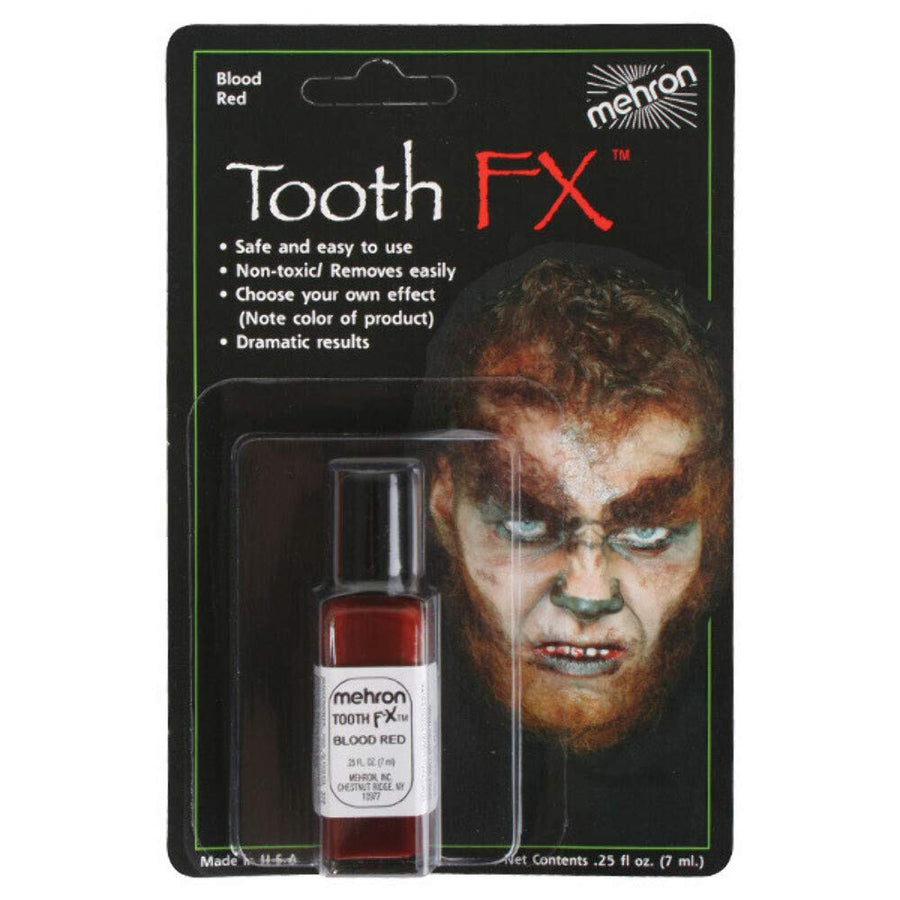 Tooth Fx Carded Blood Red