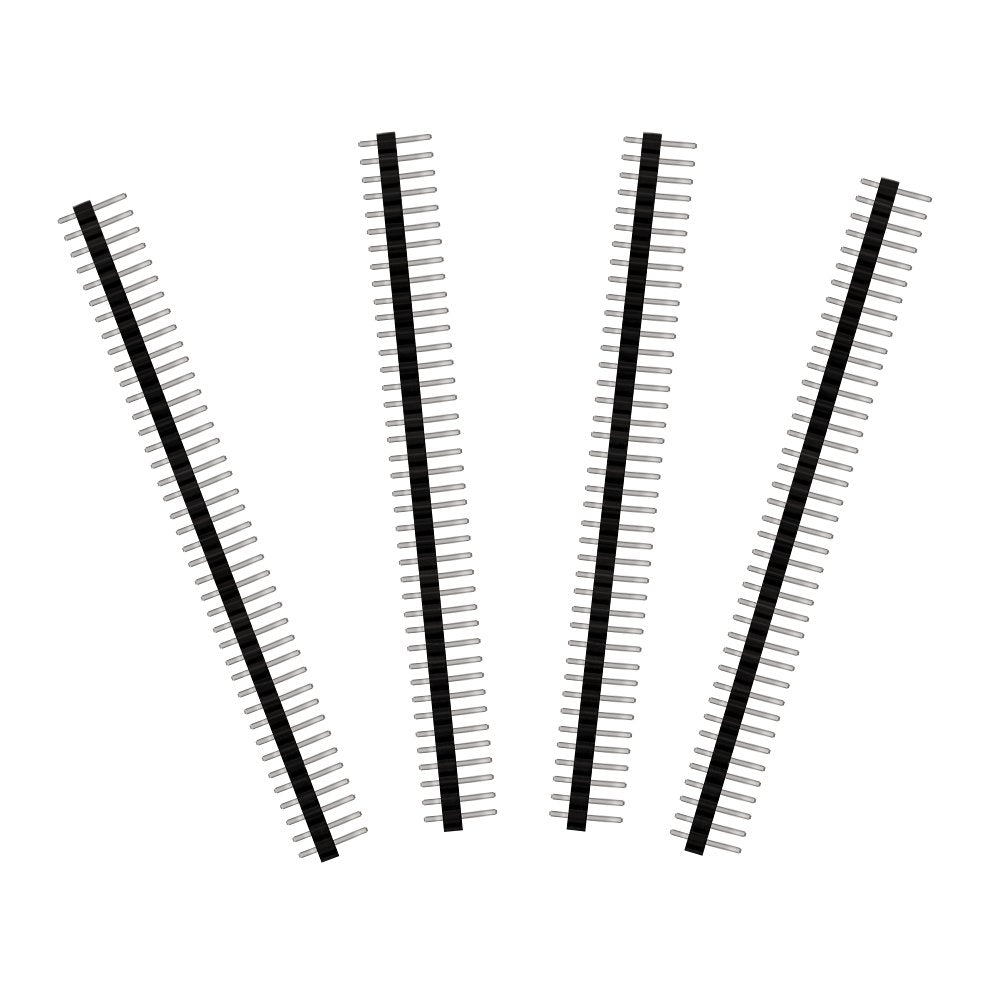 60 Pieces Breakaway Pin Header, 40 Pin 2.54mm Straight Single Row Male Pin Header Connector for Arduino Prototype Shield