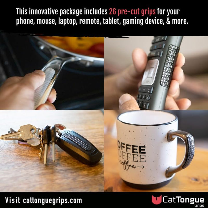 Non-Slip Grip Tape Kit Durable, Non-Abrasive, Anti-Slip Tape with Pre-Cut Strips for Indoor & Outdoor Use, Customizable & Waterproof for Thousands of Uses (Black)