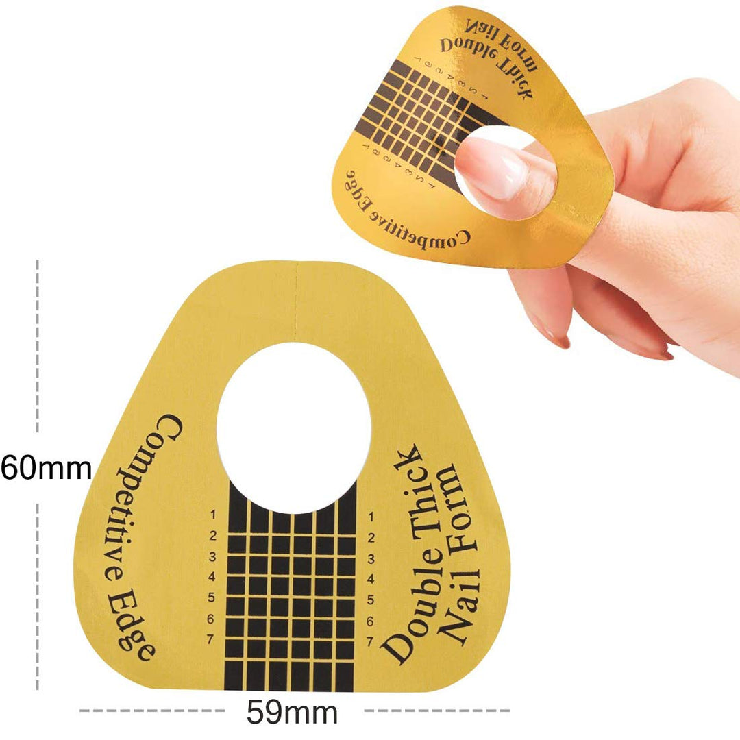 100 Pcs Nail Art Form Guide Sticker, Horseshoe-Shaped Nail Stickers Art Acrylic Nail Gel Nail Extention Tips