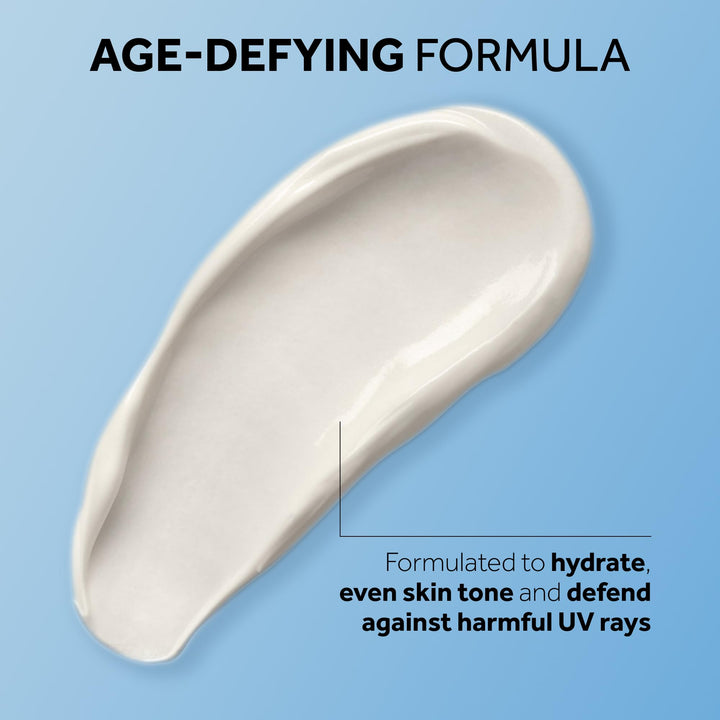 Lift & Luminate Triple Action Fragrance Free Day Cream SPF 30 - Broad Spectrum Anti-Aging Face Cream - Hydrating Hibiscus Peptides & Hyaluronic Acid + Brightening Emblica & Vitamin C (1.69 Fl Oz)