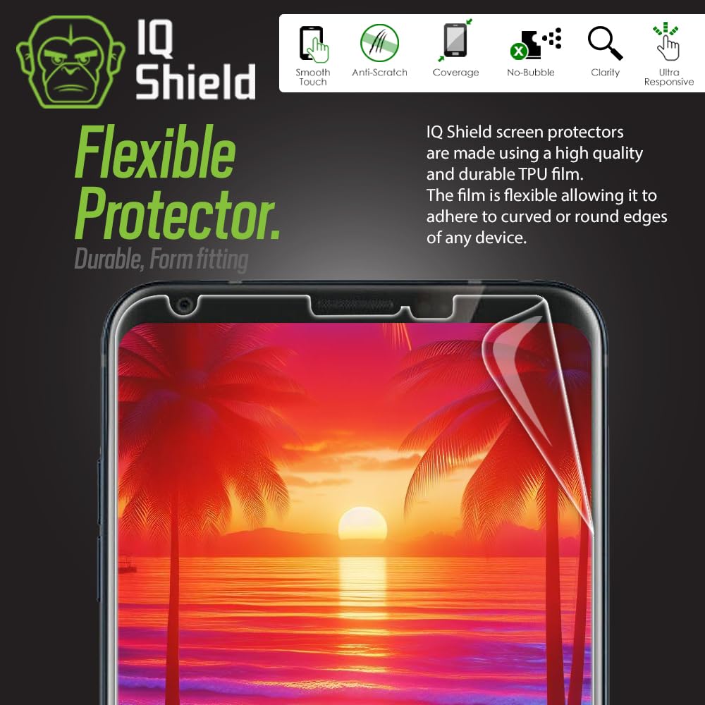 Screen Protector Compatible with LG V35 ThinQ (2-Pack)(Case Friendly) Anti-Bubble Clear TPU Film