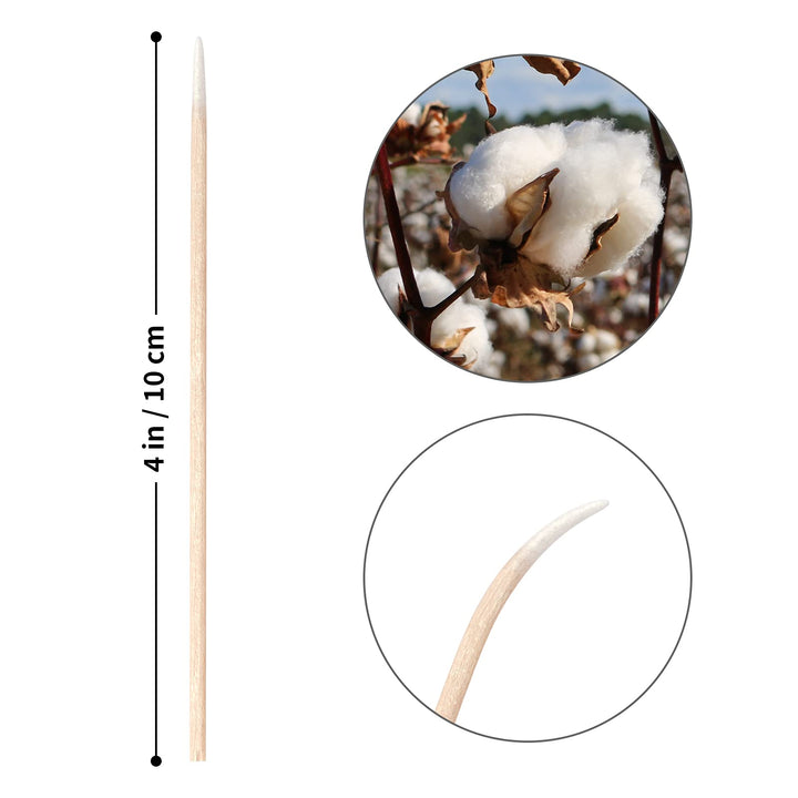 500 Count Microblading Cotton Swab, Cotton Swabs Pointed Tip, Wood Cotton Stick, Cotton Tipped Makeup Cosmetic Applicator Sticks, Tattoo Permanent Supplies