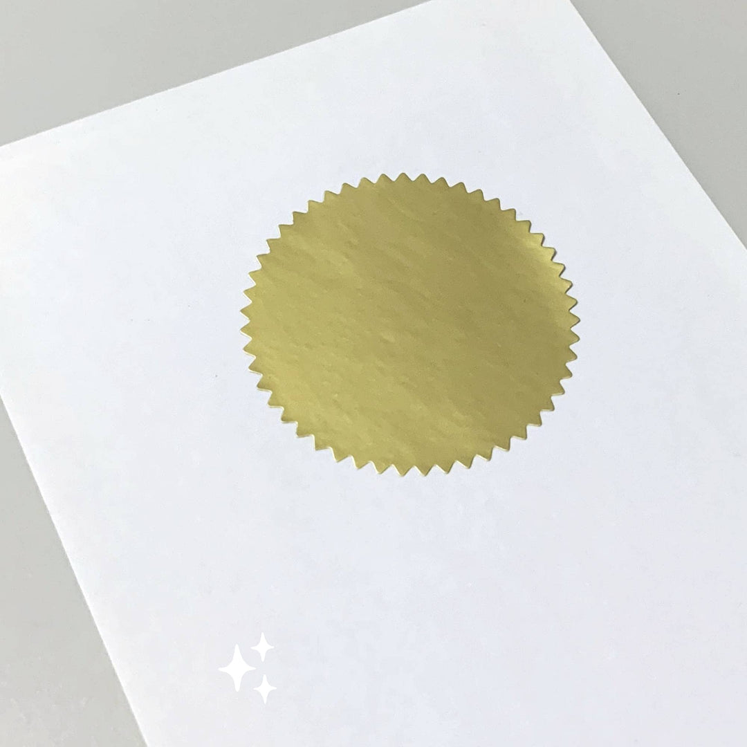 200 Pack, Gold Foil Seal Stickers for Certificates - 2 Diameter