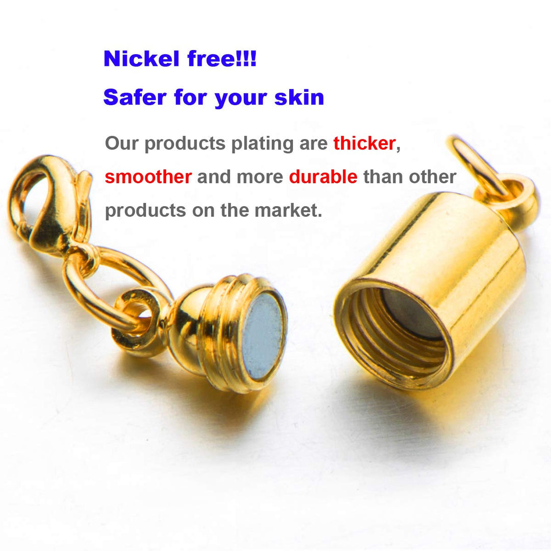 Screw Magnetic Clasps for Necklaces Safety Magnetic Locking Jewelry Clasp Converter