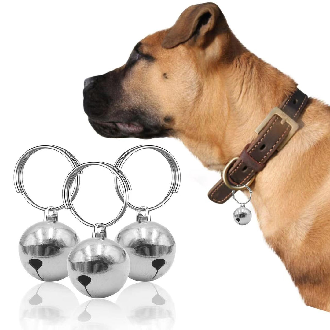 Eeejumpe Pet Products DCP45105 3-Pack Li'l Pals Round Dog Bells, 1/2-Inch, Silver