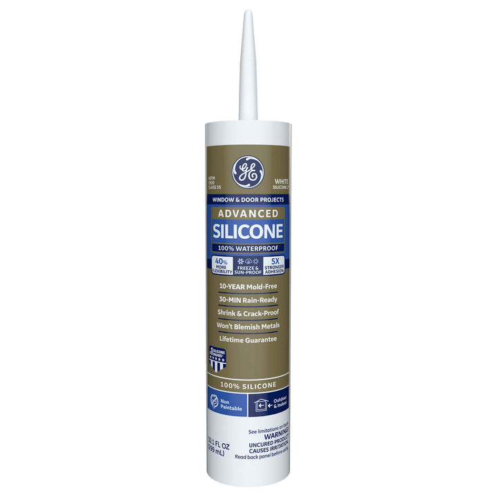 Sealants & Adhesives 5010 Advanced Silicone 2 Window & Door Sealant, 10.1oz, White