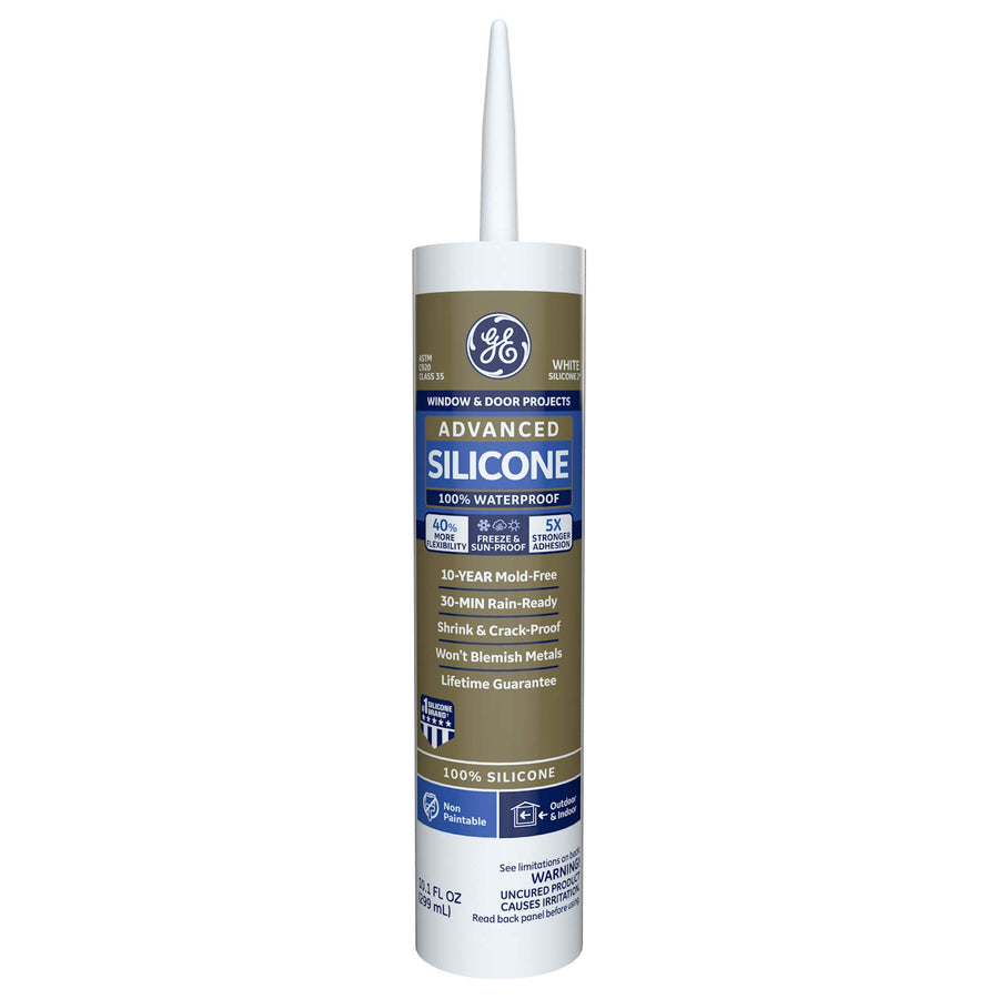 Sealants & Adhesives 5010 Advanced Silicone 2 Window & Door Sealant, 10.1oz, White
