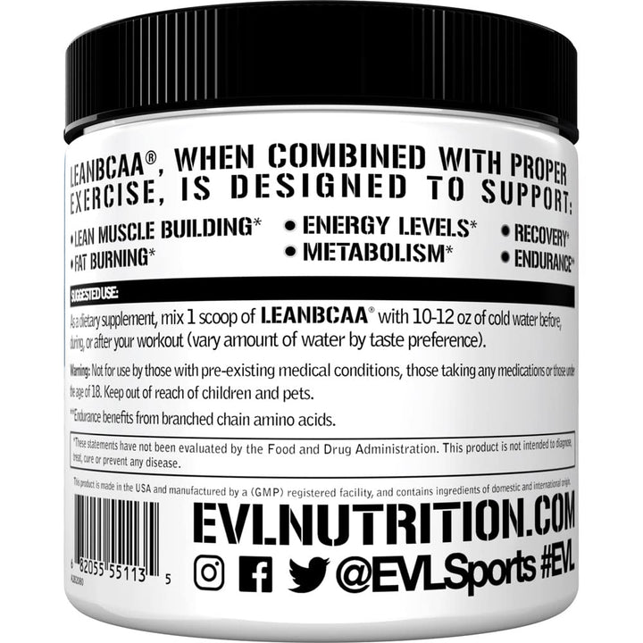 Stimulant Free Lean BCAA Powder Nutrition BCAAs Amino Acids Powder with CLA Carnitine and 2:1:1 Branched Chain Amino Acids Supports Muscle Recovery Fat Burn and Metabolism - Blue Raz