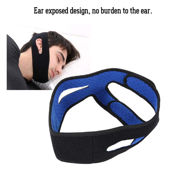Chin mask, Anti Snoring Chin Strap, Unisex Sleeping Stop Snoring Stop Snoring Headband Jaw Support Facial Lifting Strap Belt Comfortable Snore Reduction Relief Snore Stopper Sleep Aid, 26 x 1.6inch
