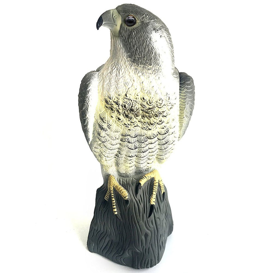 Bird Scarecrow Fake Horned Hawk Decoy,Bird Repellent Garden Protectors, Natural Enemy Pest Deterrent Scarecrow