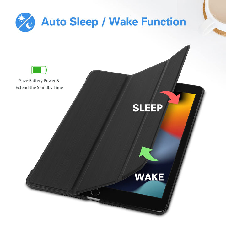 Smart Case for iPad 10.2 Case iPad 9th 8th 7th Generation Case, Hard Back Protective Cover iPad Case for iPad 10.2 Inch – Black