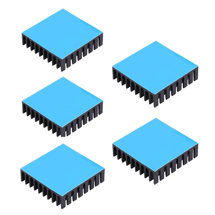 5PCS Heat Sink 35x35x10mm / 1.38x1.38x0.39 inch Aluminum Small Heatsink with Double Sided Thermal Tape for CPU IC LED Board Cooler for Cooling Stepper Motor TEC1-12706 Peltier Module