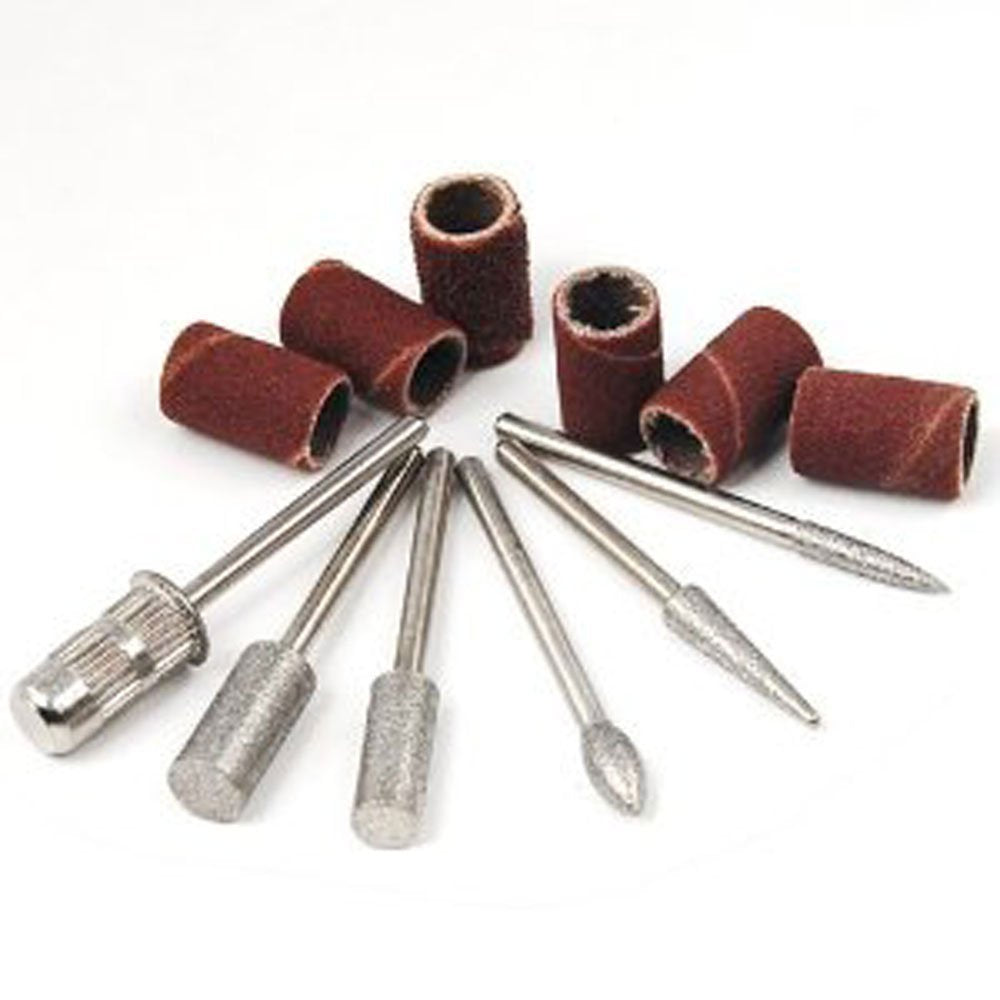 6PC Nail Drill Bits For Machine Replacement 3/32 Shank Size Acrylic Art