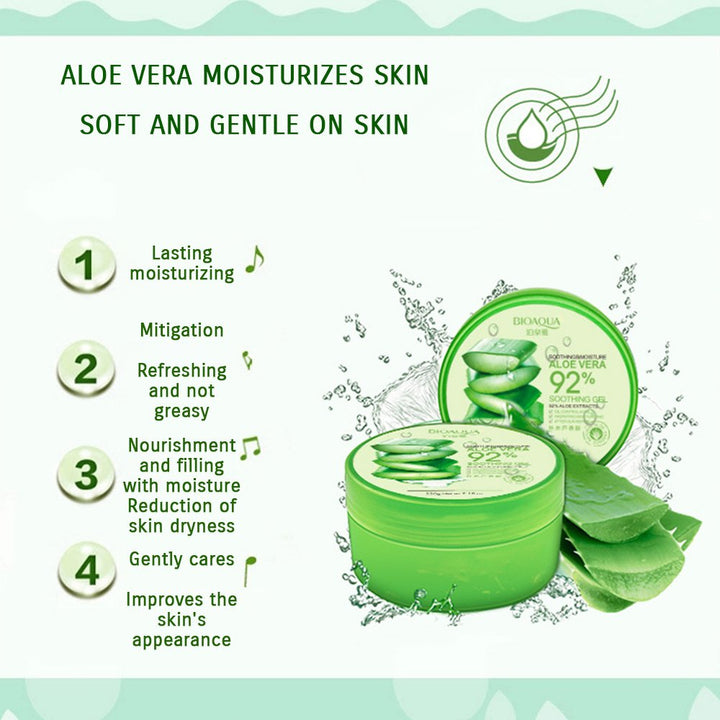 92% Aloe Vera Extracts Hydrating Acne Spot Removing Face Night Cream Replenishiment Soothing Long-lasting Gel 220g