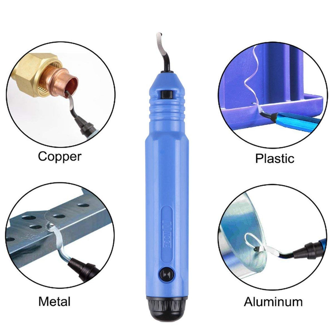 Metal Deburring Tool Kit Deburr Cutters Set, Rotary Deburr Blades Set Burr Remover Hand Tool for Wood/Plastic/Aluminum/Copper/Steel