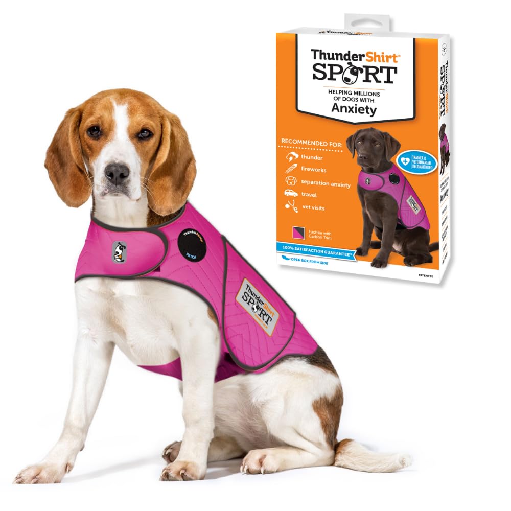 ThunderShirt for Dogs, Medium, Fuchsia Sport - Dog Anxiety Relief Calming Vest