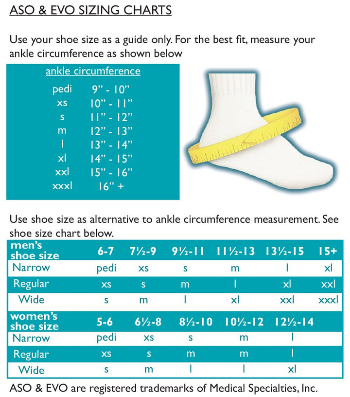ASO Ankle Stabilizer, White, Small