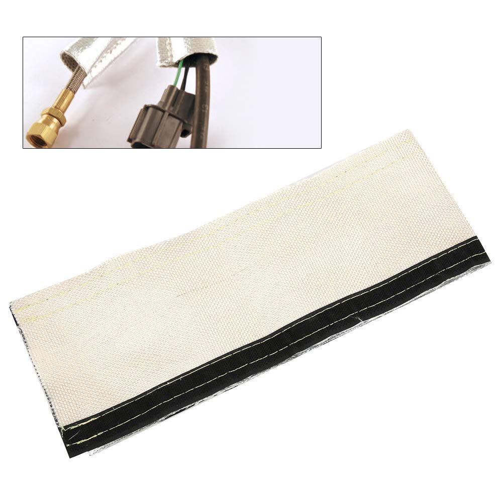 Heat Shroud 24 x 1.3 I.D. Aluminized Hose, 3-Layers Metallic Heat Shield Sleeve Maxmium 2000°F Insulated with Self Adhesive Tape, for Hose and Wire Protection