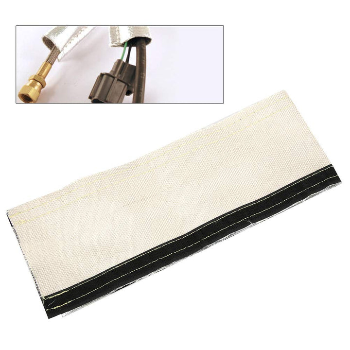 Heat Shroud 24 x 1.3 I.D. Aluminized Hose, 3-Layers Metallic Heat Shield Sleeve Maxmium 2000°F Insulated with Self Adhesive Tape, for Hose and Wire Protection
