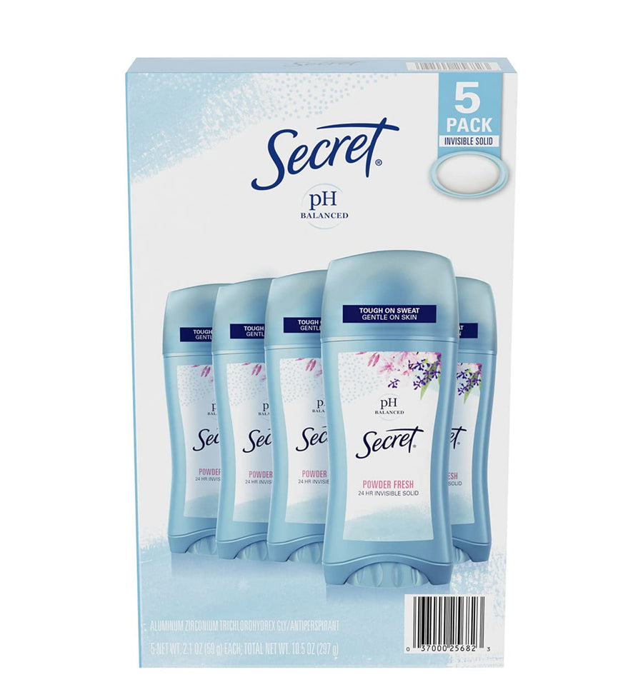 Invisible Solid Deodorant, Powder Fresh (2.6 oz, 5 pk.)